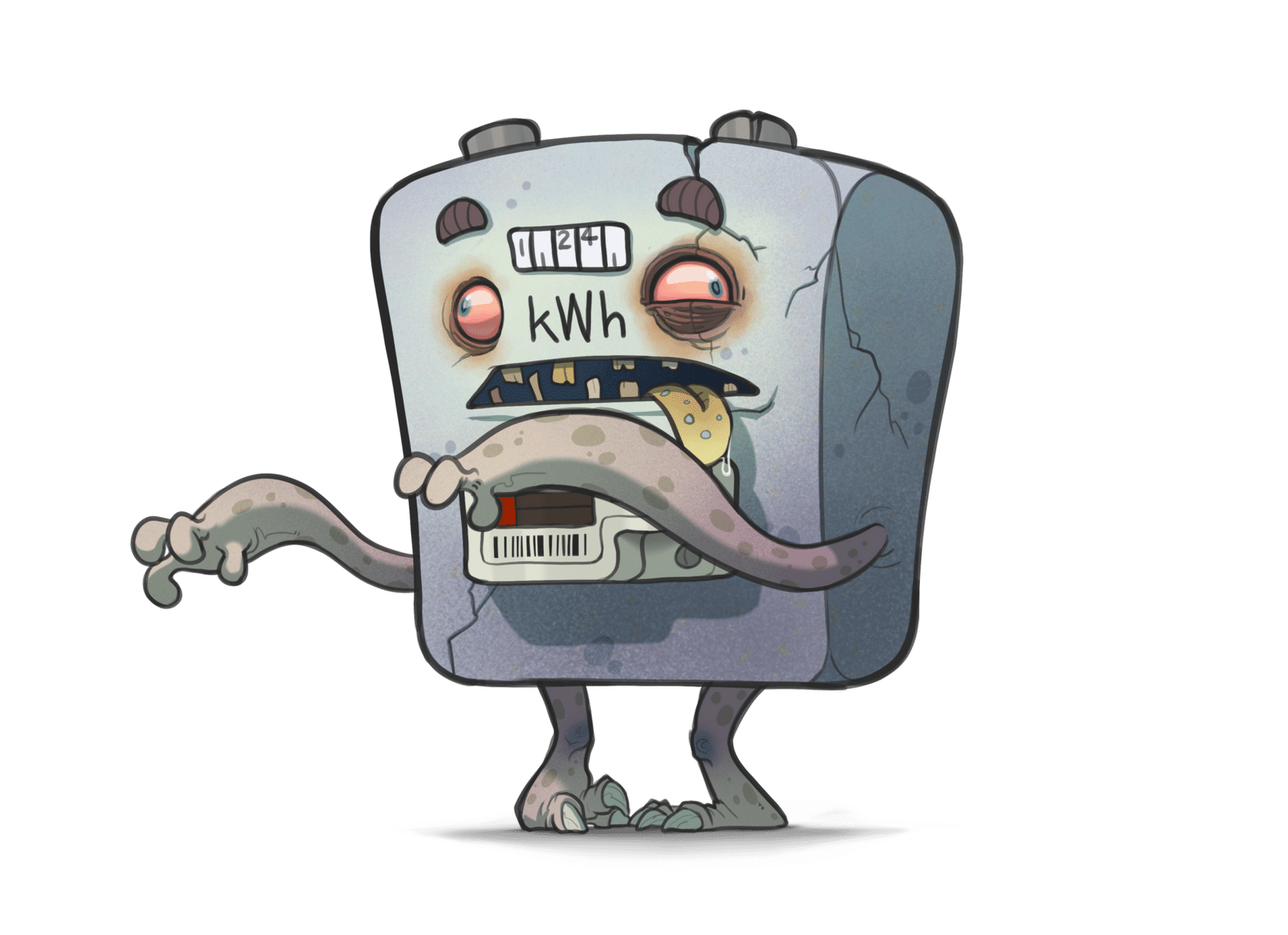 Amper the Energy Drainer, an electricity meter villain