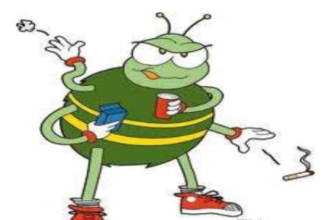 The Big Bad Litter Bug, a green litter villain